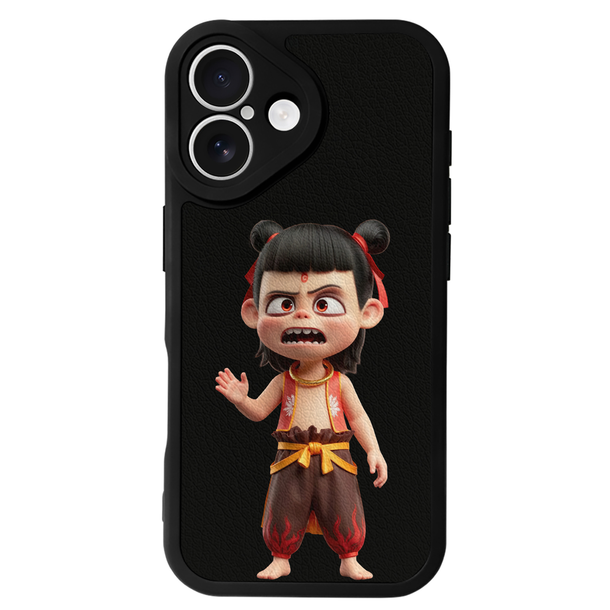 （画像用） Ne Zha 2 ナタ 魔童の大暴れ 【iPhone 16シリーズ対応】シリコンスマホケース（レザー調） 材質：シリコン